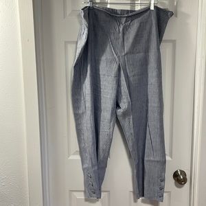 NWOT J. Jill stretch linen cropped pant